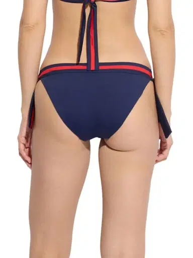 Vilebrequin Women's Striped Side-Tie Bikini Bottom - Bleu Marine | Thumbnail 4 Vilebrequin Women's Striped Side-Tie Bikini Bottom - Bleu Marine | Thumbnail 4