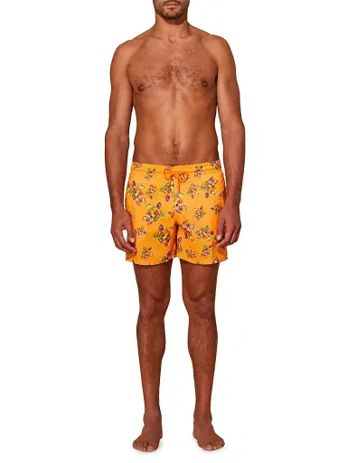 Vilebrequin Men's Mahina Turtle Swim Shorts - Carrot | Thumbnail 2 Vilebrequin Men's Mahina Turtle Swim Shorts - Carrot | Thumbnail 2