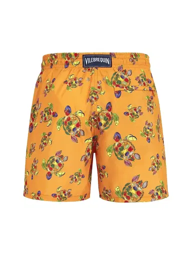 Vilebrequin Men's Mahina Turtle Swim Shorts - Carrot | Thumbnail 3 Vilebrequin Men's Mahina Turtle Swim Shorts - Carrot | Thumbnail 3