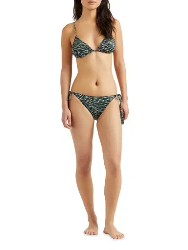 Vilebrequin Women's Pearl Jersey Triangle Bikini Top - Black Noir | Thumbnail 2 Vilebrequin Women's Pearl Jersey Triangle Bikini Top - Black Noir | Thumbnail 2