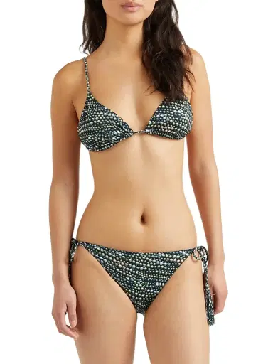 Vilebrequin Women's Pearl Jersey Triangle Bikini Top - Black Noir | Thumbnail 4 Vilebrequin Women's Pearl Jersey Triangle Bikini Top - Black Noir | Thumbnail 4