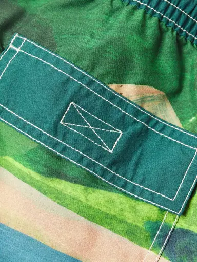 Vilebrequin Men's Moorea Abstract Swim Trunks - Chambray | Thumbnail 6 Vilebrequin Men's Moorea Abstract Swim Trunks - Chambray | Thumbnail 6