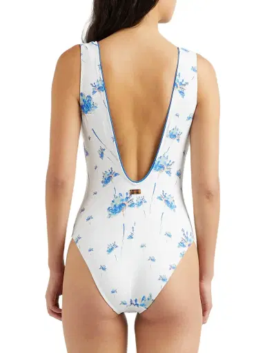 Vilebrequin Women's Herbie Lace-Up One-Piece Swimsuit - Off White | Thumbnail 4 Vilebrequin Women's Herbie Lace-Up One-Piece Swimsuit - Off White | Thumbnail 4