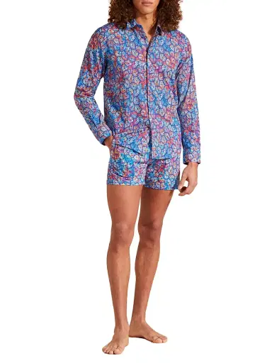 Vilebrequin Men's Carapa Abstract Cotton Button-Front Shirt - Blue - Size XXXL | Thumbnail 2 Vilebrequin Men's Carapa Abstract Cotton Button-Front Shirt - Blue - Size XXXL | Thumbnail 2