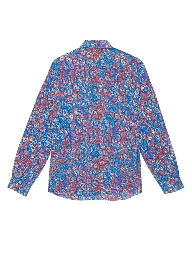 Vilebrequin Men's Carapa Abstract Cotton Button-Front Shirt - Blue - Size XXXL | Thumbnail 3 Vilebrequin Men's Carapa Abstract Cotton Button-Front Shirt - Blue - Size XXXL | Thumbnail 3
