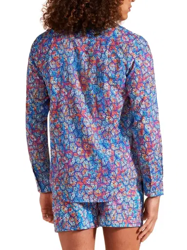 Vilebrequin Men's Carapa Abstract Cotton Button-Front Shirt - Blue - Size XXXL | Thumbnail 5 Vilebrequin Men's Carapa Abstract Cotton Button-Front Shirt - Blue - Size XXXL | Thumbnail 5
