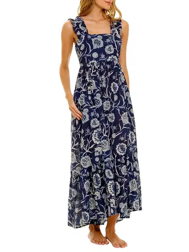 THE LAZY POET Women's Summer Soirée Mika Claire Cotton Maxi Dress | Thumbnail 1 THE LAZY POET Women's Summer Soirée Mika Claire Cotton Maxi Dress | Thumbnail 1