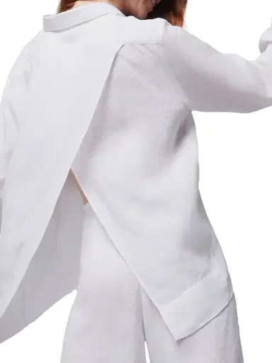 Vilebrequin Women's Linen Cover-Up Shirt - Blanc | Thumbnail 3 Vilebrequin Women's Linen Cover-Up Shirt - Blanc | Thumbnail 3