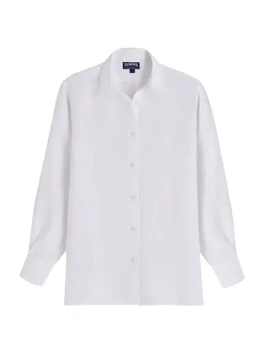 Vilebrequin Women's Linen Cover-Up Shirt - Blanc | Thumbnail 1 Vilebrequin Women's Linen Cover-Up Shirt - Blanc | Thumbnail 1