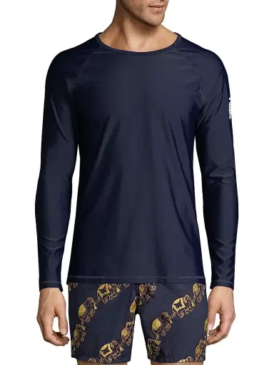 Vilebrequin Men's Regular Rashguard T-Shirt - Navy | Thumbnail 3 Vilebrequin Men's Regular Rashguard T-Shirt - Navy | Thumbnail 3