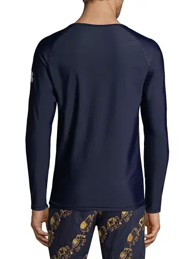 Vilebrequin Men's Regular Rashguard T-Shirt - Navy | Thumbnail 5 Vilebrequin Men's Regular Rashguard T-Shirt - Navy | Thumbnail 5