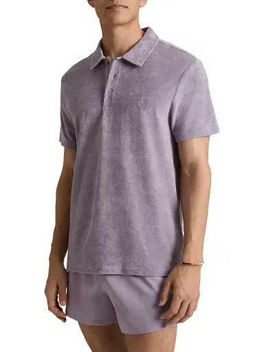 Vilebrequin Men's Terry Cloth Polo Shirt - Purple - Size XXXL | Thumbnail 4 Vilebrequin Men's Terry Cloth Polo Shirt - Purple - Size XXXL | Thumbnail 4