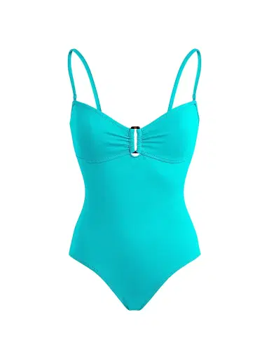 Vilebrequin Women's Solid Sculpt One-Piece Swimsuit - Vert Disco - Size Large | Thumbnail 1 Vilebrequin Women's Solid Sculpt One-Piece Swimsuit - Vert Disco - Size Large | Thumbnail 1