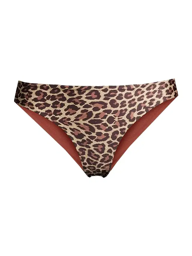 Women's Guava Reversible Leopard-Print Bikini Bottom - Jaguar Terracota Women's Guava Reversible Leopard-Print Bikini Bottom - Jaguar Terracota