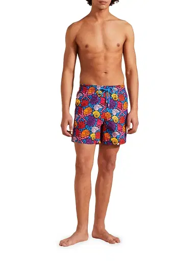 Vilebrequin Men's Noumea Sea Shell Graphic Swim Trunks - Navy Blue Marine - Size XXXL | Thumbnail 2 Vilebrequin Men's Noumea Sea Shell Graphic Swim Trunks - Navy Blue Marine - Size XXXL | Thumbnail 2