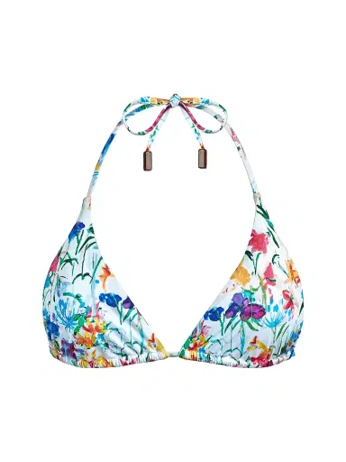 Vilebrequin Women's Happy Flowers String Bikini Top - Blanc | Thumbnail 1 Vilebrequin Women's Happy Flowers String Bikini Top - Blanc | Thumbnail 1