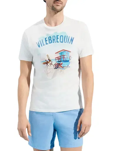 Vilebrequin Men's Malibu Lifeguard House Graphic T-Shirt - Off White - Size XXL | Thumbnail 4 Vilebrequin Men's Malibu Lifeguard House Graphic T-Shirt - Off White - Size XXL | Thumbnail 4
