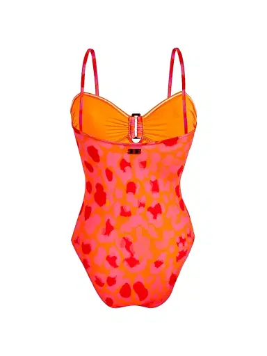 Vilebrequin Women's New Leopard Underwire One-Piece Swimsuit - Apricot | Thumbnail 2 Vilebrequin Women's New Leopard Underwire One-Piece Swimsuit - Apricot | Thumbnail 2