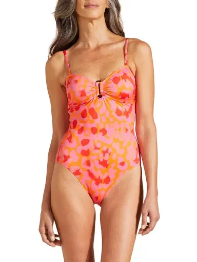 Vilebrequin Women's New Leopard Underwire One-Piece Swimsuit - Apricot | Thumbnail 3 Vilebrequin Women's New Leopard Underwire One-Piece Swimsuit - Apricot | Thumbnail 3