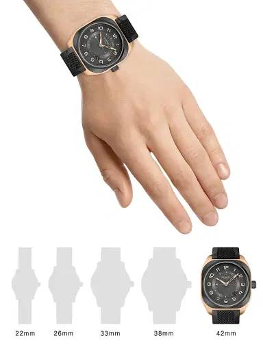 HERMÈS Men's H08 18K Rose Gold, Titanium & Rubber-Strap Watch/42MM - Rose Gold | Thumbnail 2 HERMÈS Men's H08 18K Rose Gold, Titanium & Rubber-Strap Watch/42MM - Rose Gold | Thumbnail 2