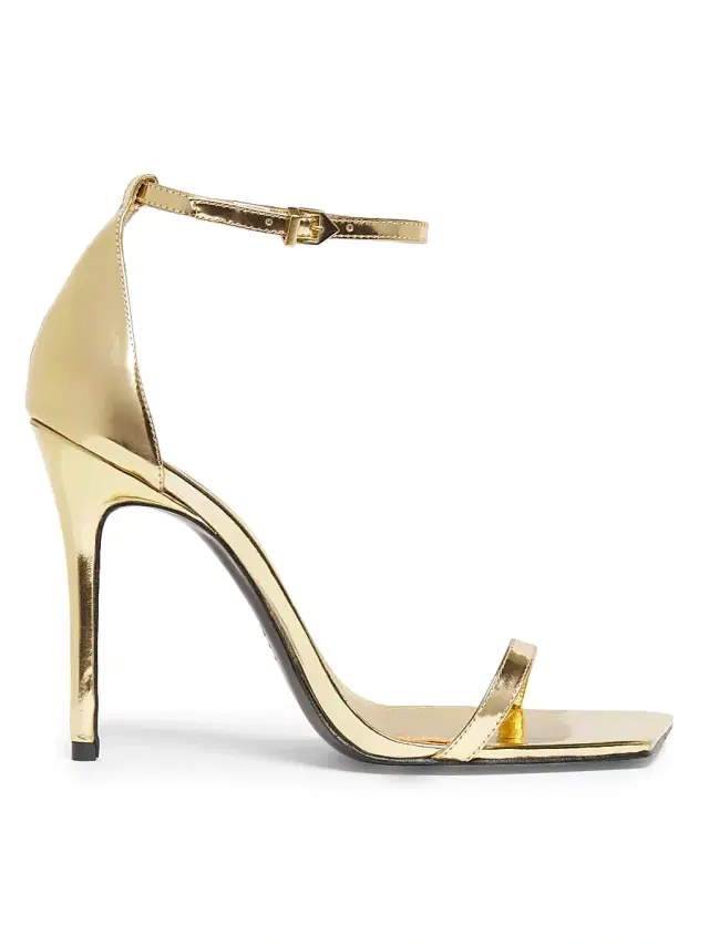 Women's Jenna 100MM Mirrored Leather Sandals - Ouro Women's Jenna 100MM Mirrored Leather Sandals - Ouro