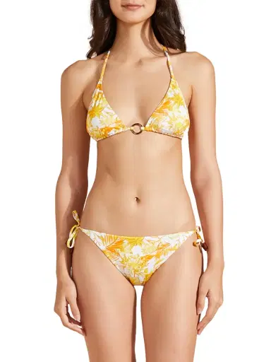 Vilebrequin Women's Tahiti Floral Triangle Bikini Top - Mais | Thumbnail 3 Vilebrequin Women's Tahiti Floral Triangle Bikini Top - Mais | Thumbnail 3