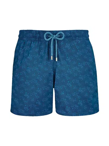 Vilebrequin Men's Turtle Jacquard Swim Shorts - Calanque | Thumbnail 1 Vilebrequin Men's Turtle Jacquard Swim Shorts - Calanque | Thumbnail 1