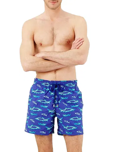 Vilebrequin Men's Requins Embroidered Swim Shorts | Thumbnail 1 Vilebrequin Men's Requins Embroidered Swim Shorts | Thumbnail 1