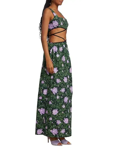 Agua by Agua Bendita Women's Peonia Cut-Out Strappy Maxi Dress - Green | Thumbnail 4 Agua by Agua Bendita Women's Peonia Cut-Out Strappy Maxi Dress - Green | Thumbnail 4