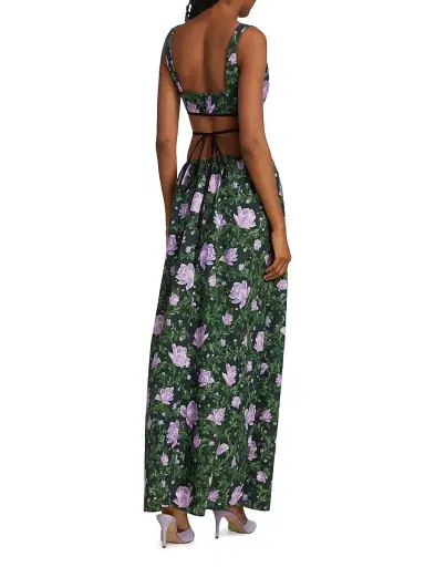 Agua by Agua Bendita Women's Peonia Cut-Out Strappy Maxi Dress - Green | Thumbnail 5 Agua by Agua Bendita Women's Peonia Cut-Out Strappy Maxi Dress - Green | Thumbnail 5