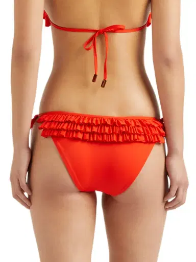 Vilebrequin Women's Ruffled Side-Tie Bikini Bottom - Coquelicot | Thumbnail 5 Vilebrequin Women's Ruffled Side-Tie Bikini Bottom - Coquelicot | Thumbnail 5