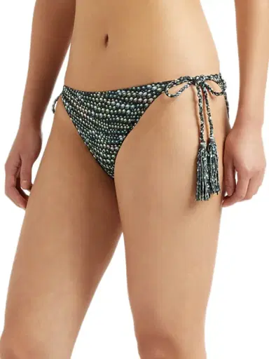 Vilebrequin Women's Abstract Side-Tie Bikini Bottom - Black Noir | Thumbnail 3 Vilebrequin Women's Abstract Side-Tie Bikini Bottom - Black Noir | Thumbnail 3