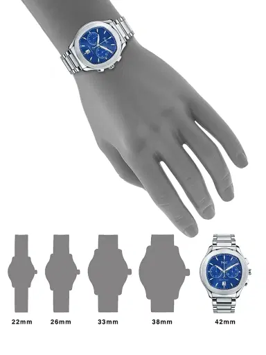 Piaget Polo Stainless Steel Unisex Chronograph Bracelet Watchilver Blue | Thumbnail 2 Piaget Polo Stainless Steel Unisex Chronograph Bracelet Watchilver Blue | Thumbnail 2