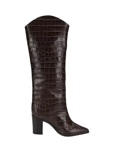 Schutz Women's Analeah Leather High-Heel Boots - Dark Chocolate | Thumbnail 1 Schutz Women's Analeah Leather High-Heel Boots - Dark Chocolate | Thumbnail 1