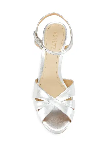 Schutz Women's Keefa Metallic Leather Platform Sandals - Prata | Thumbnail 5 Schutz Women's Keefa Metallic Leather Platform Sandals - Prata | Thumbnail 5