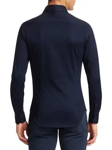 Giorgio Armani Men's Jersey Sport Shirt - Navy - Size 16 | Thumbnail 5 Giorgio Armani Men's Jersey Sport Shirt - Navy - Size 16 | Thumbnail 5