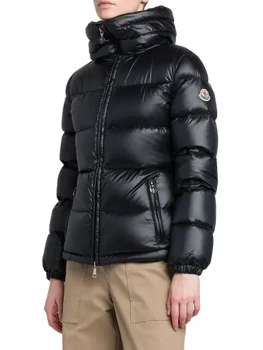 Moncler Women's Douro Fitted Short Down Jacket - Black | Thumbnail 3 Moncler Women's Douro Fitted Short Down Jacket - Black | Thumbnail 3