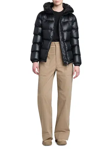 Moncler Women's Douro Fitted Short Down Jacket - Black | Thumbnail 7 Moncler Women's Douro Fitted Short Down Jacket - Black | Thumbnail 7