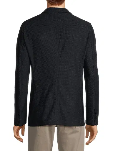 Giorgio Armani Men's Peak-Lapel Two-Button Blazer - Black - Size 48 | Thumbnail 5 Giorgio Armani Men's Peak-Lapel Two-Button Blazer - Black - Size 48 | Thumbnail 5
