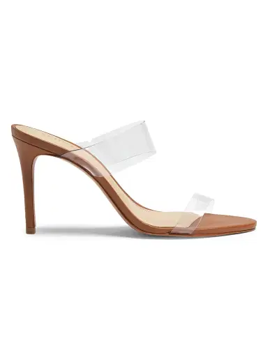 Schutz Women's Ariella 100MM Transparent Vinyl Mules - Transparent | Thumbnail 1 Schutz Women's Ariella 100MM Transparent Vinyl Mules - Transparent | Thumbnail 1