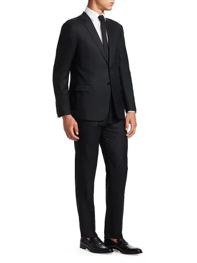 Giorgio Armani Men's Wool Suit - Black - Size 48 | Thumbnail 4 Giorgio Armani Men's Wool Suit - Black - Size 48 | Thumbnail 4