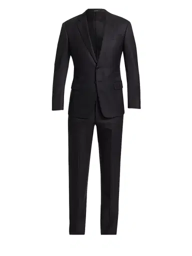 Giorgio Armani Men's Wool Suit - Black - Size 48 | Thumbnail 1 Giorgio Armani Men's Wool Suit - Black - Size 48 | Thumbnail 1