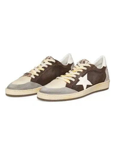 Golden Goose Men's Ballstar Spur Star Leather Sneakers - Dark Brown Multi | Thumbnail 2 Golden Goose Men's Ballstar Spur Star Leather Sneakers - Dark Brown Multi | Thumbnail 2