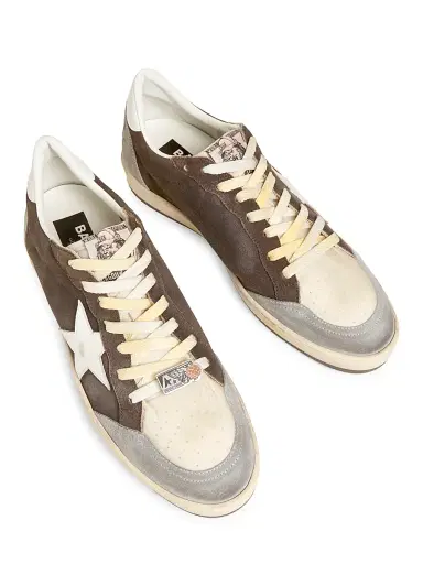 Golden Goose Men's Ballstar Spur Star Leather Sneakers - Dark Brown Multi | Thumbnail 4 Golden Goose Men's Ballstar Spur Star Leather Sneakers - Dark Brown Multi | Thumbnail 4