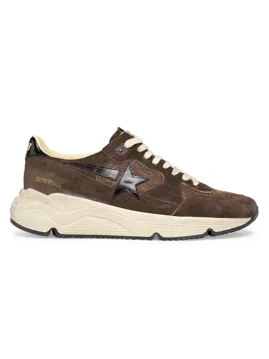 Golden Goose Men's Running Sole Leopard-Star Leather Sneakers - Mustang Black | Thumbnail 1 Golden Goose Men's Running Sole Leopard-Star Leather Sneakers - Mustang Black | Thumbnail 1