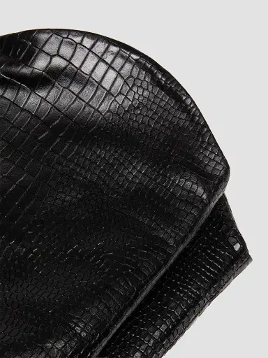 Schutz Women's Maryana 90MM Croc-Embossed Leather Stiletto Boots - Black | Thumbnail 5 Schutz Women's Maryana 90MM Croc-Embossed Leather Stiletto Boots - Black | Thumbnail 5