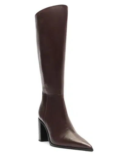 Schutz Women's Mikki 85MM Block-Heel Leather Boots - Dark Chocolate | Thumbnail 2 Schutz Women's Mikki 85MM Block-Heel Leather Boots - Dark Chocolate | Thumbnail 2