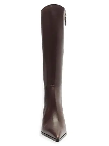 Schutz Women's Mikki 85MM Block-Heel Leather Boots - Dark Chocolate | Thumbnail 6 Schutz Women's Mikki 85MM Block-Heel Leather Boots - Dark Chocolate | Thumbnail 6