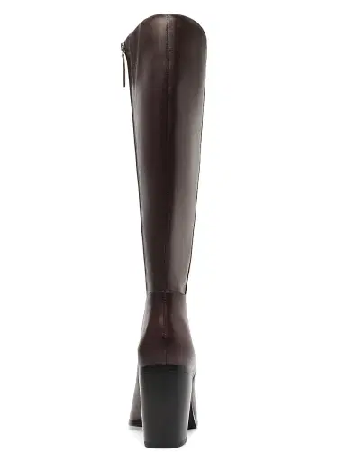Schutz Women's Mikki 85MM Block-Heel Leather Boots - Dark Chocolate | Thumbnail 7 Schutz Women's Mikki 85MM Block-Heel Leather Boots - Dark Chocolate | Thumbnail 7