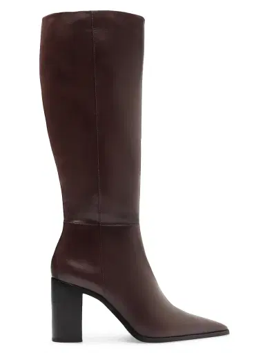 Schutz Women's Mikki 85MM Block-Heel Leather Boots - Dark Chocolate | Thumbnail 1 Schutz Women's Mikki 85MM Block-Heel Leather Boots - Dark Chocolate | Thumbnail 1